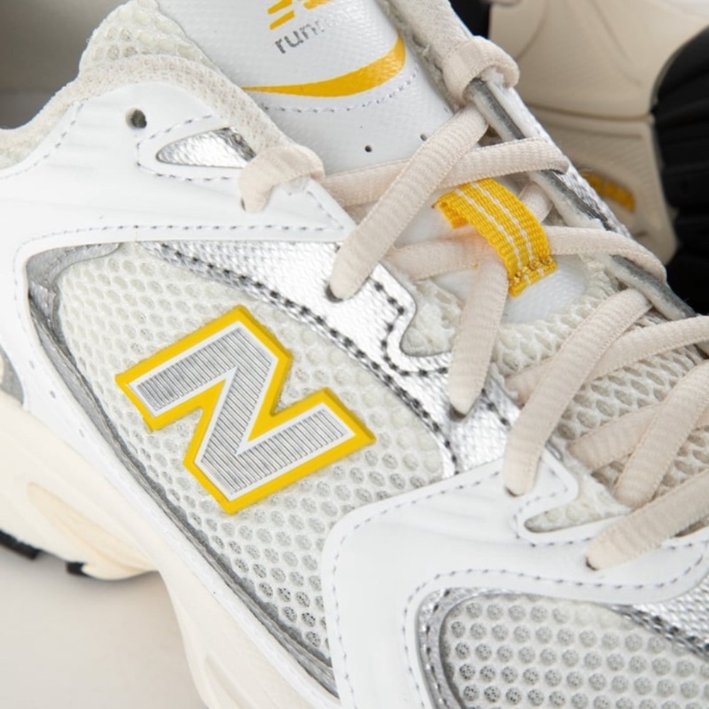 New Balance White and Yellow Women's Sneakers 0032 - Picture 7 of 15